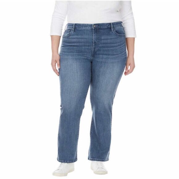BUFFALO DAVID BITTON Jeans High-Rise Straight Leg Stretch Blue Women’s Size 16 - Picture 1 of 3